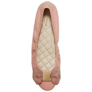 Women’s COLE HAAN Tali bow leather ballet flats- Rose pink. Size 7.5